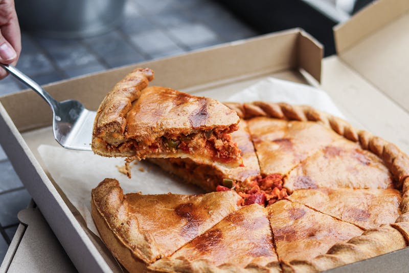 Classic Margherita pizza fresh from the oven